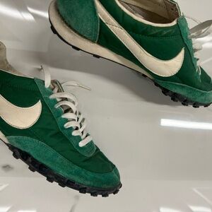 Vintage 90s Green Nike Waffle Racer Sneakers Shoes